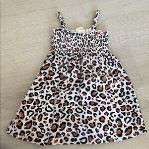 Chic Leopard Print Casual Kids Dress